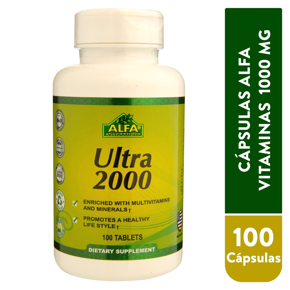 Ultra Alfa Vitamins 2000 frasco 100 cápsulas