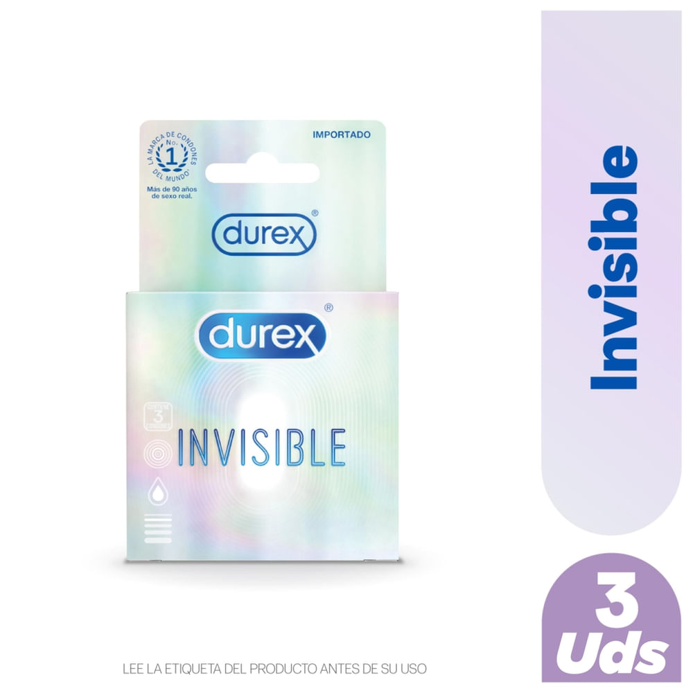 Preservativo Durex invisible caja 3 Uds
