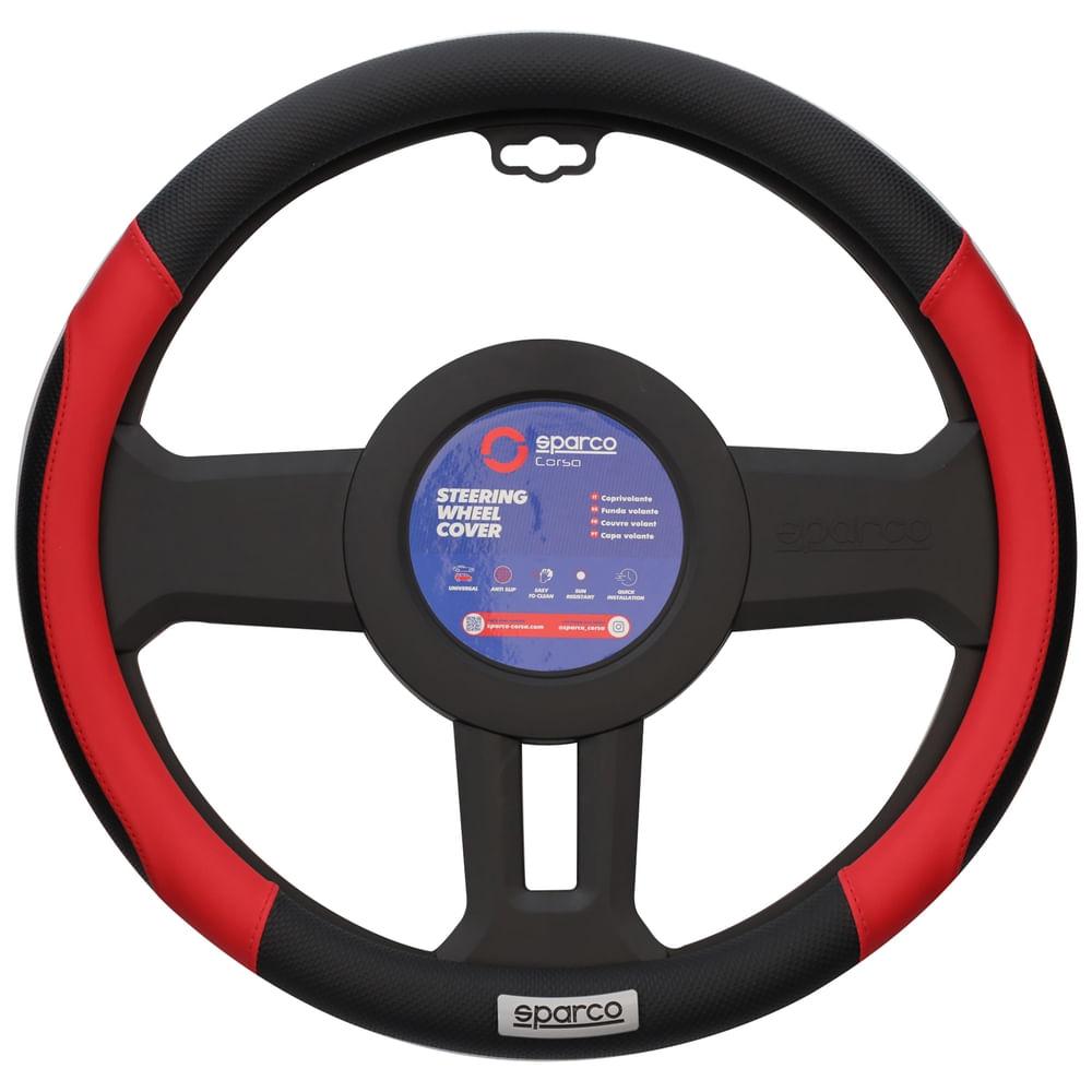 Forro de volante Sparco color rojo
