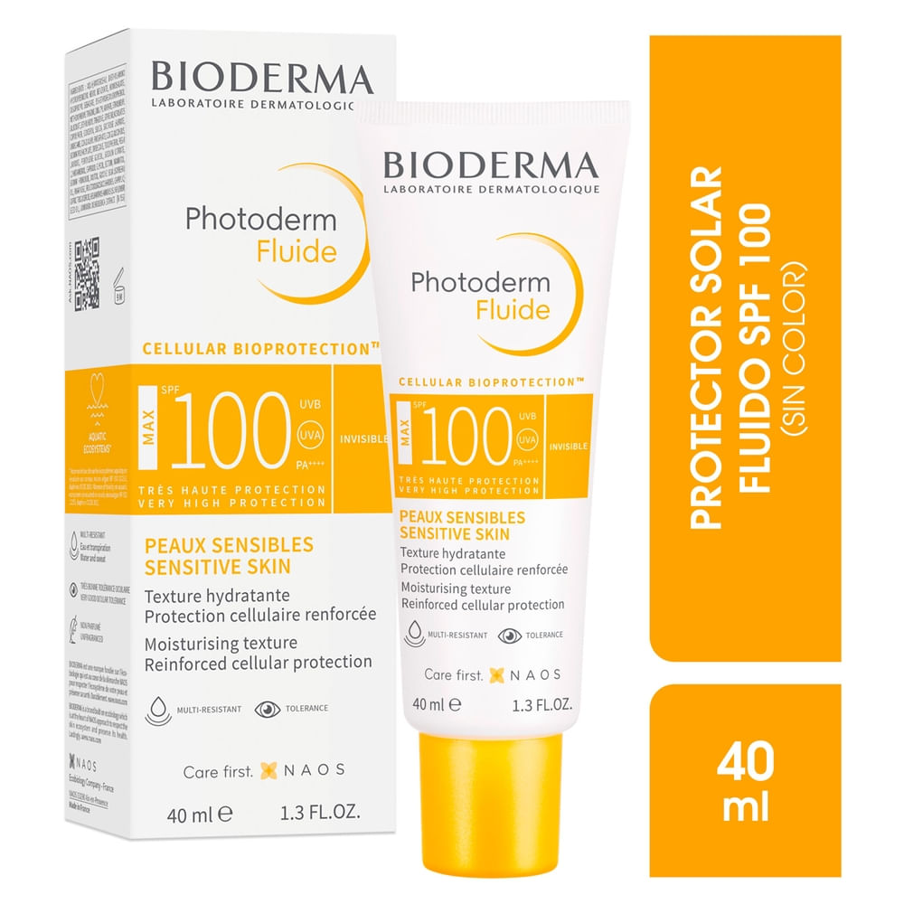 Protector solar Bioderma sin color spf100 - 40 ml