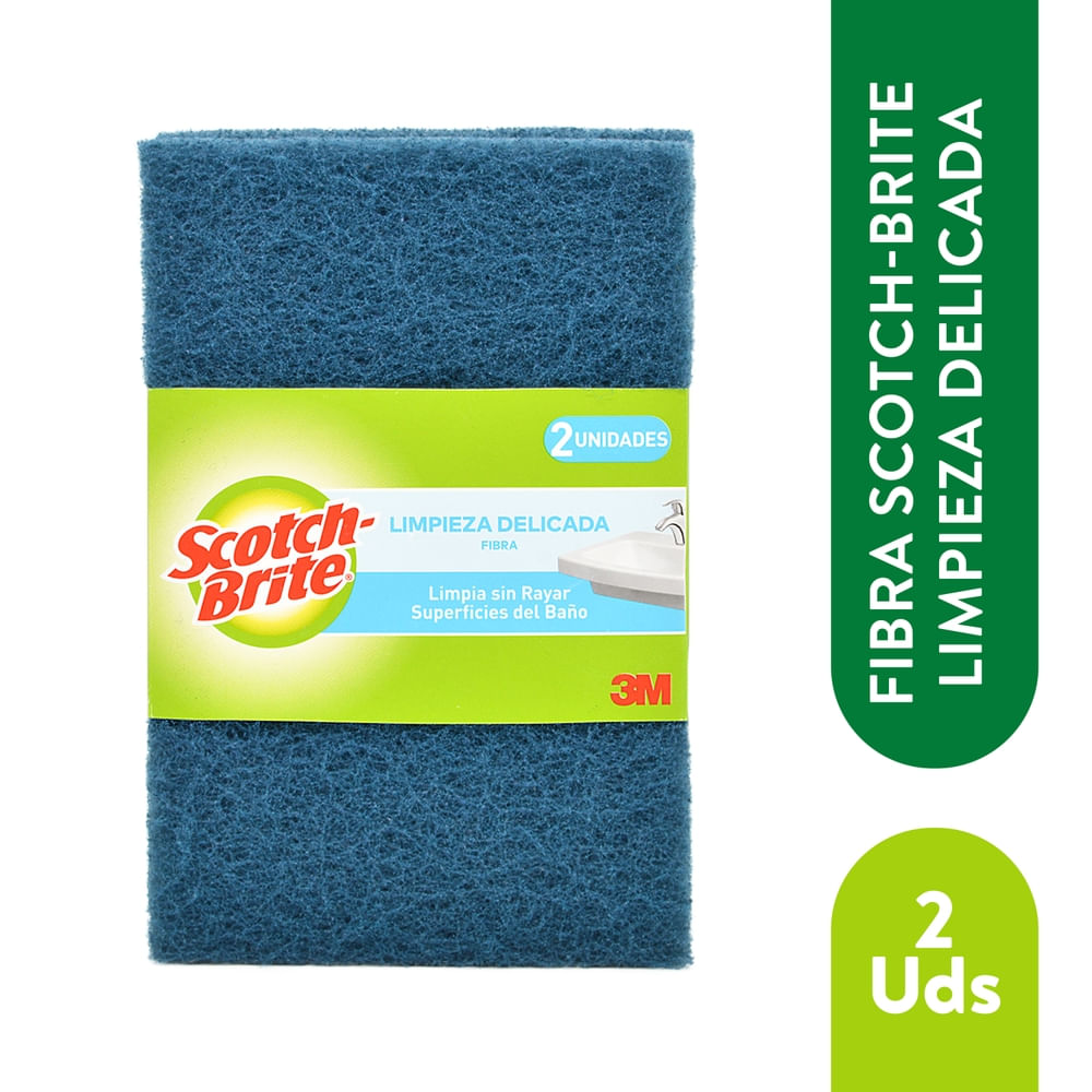 Fibra Scotch Brite Azul No Rayas Baños - 2 Uds