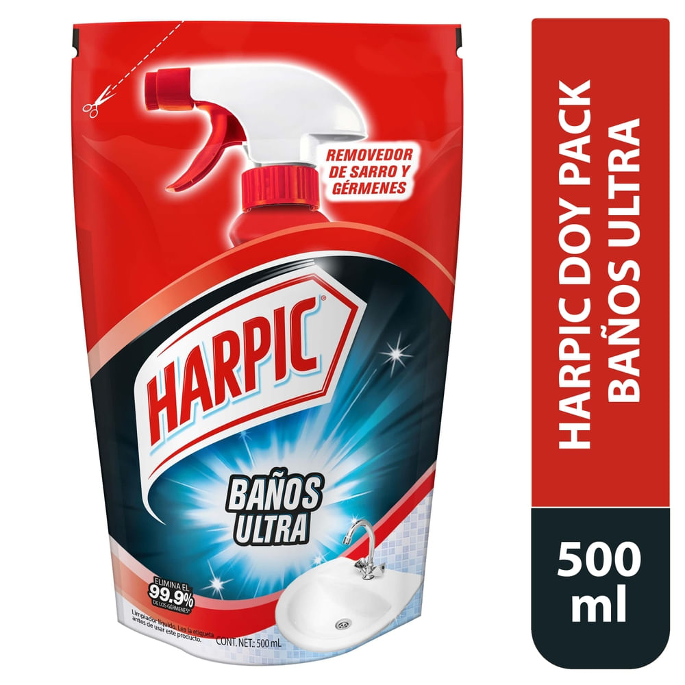 Limpiador Harpic ultra de baños doypack - 500 ml