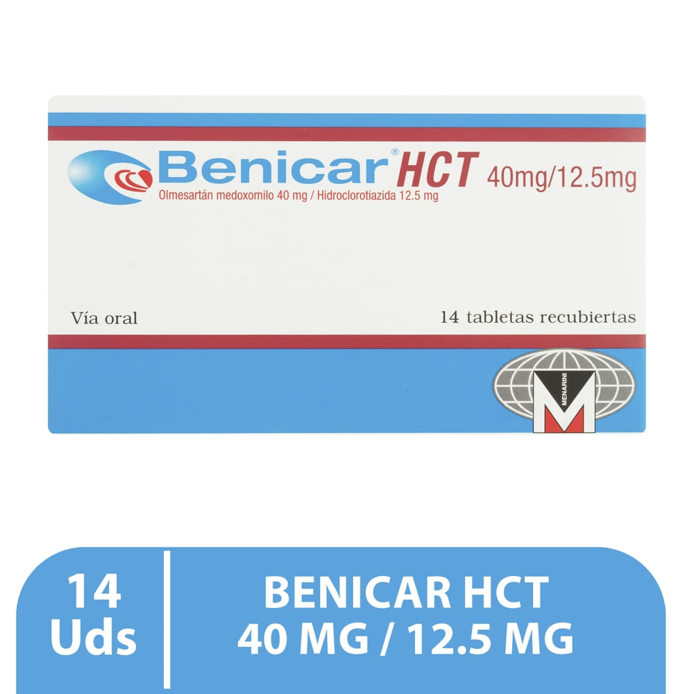 Benicar Hct Menarini 40/12.5 Mg X 14 Tabletas