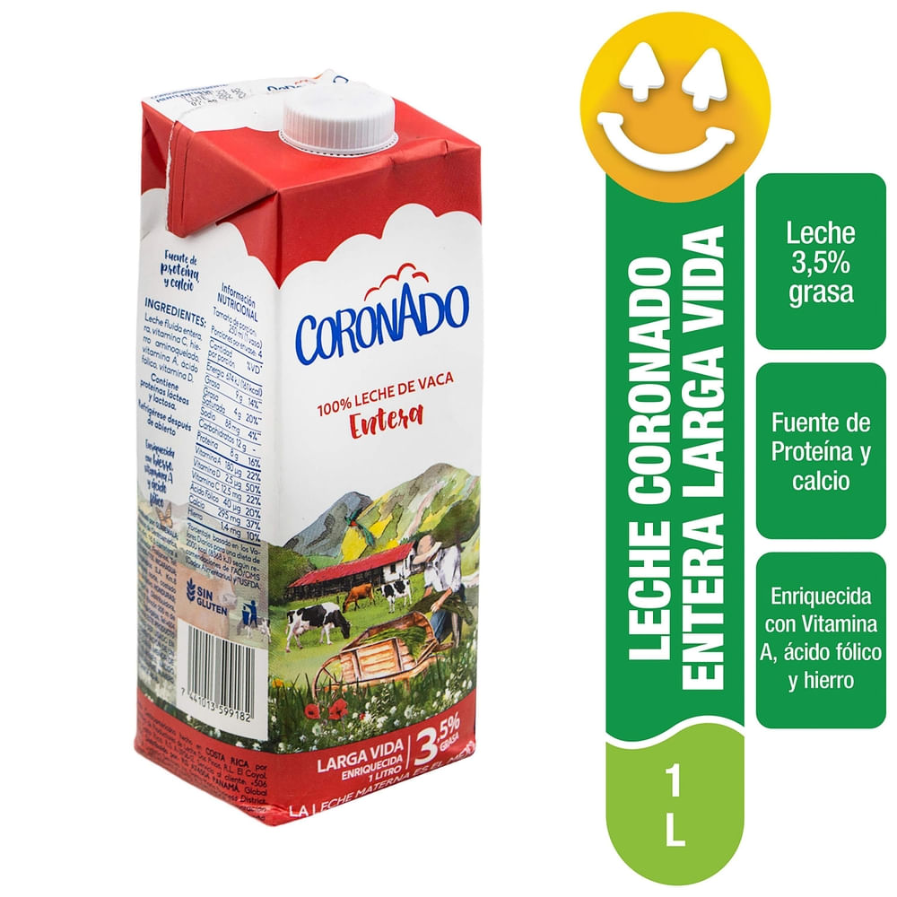Leche Coronado Liquido 3% Grasa Tetra - 1000ml