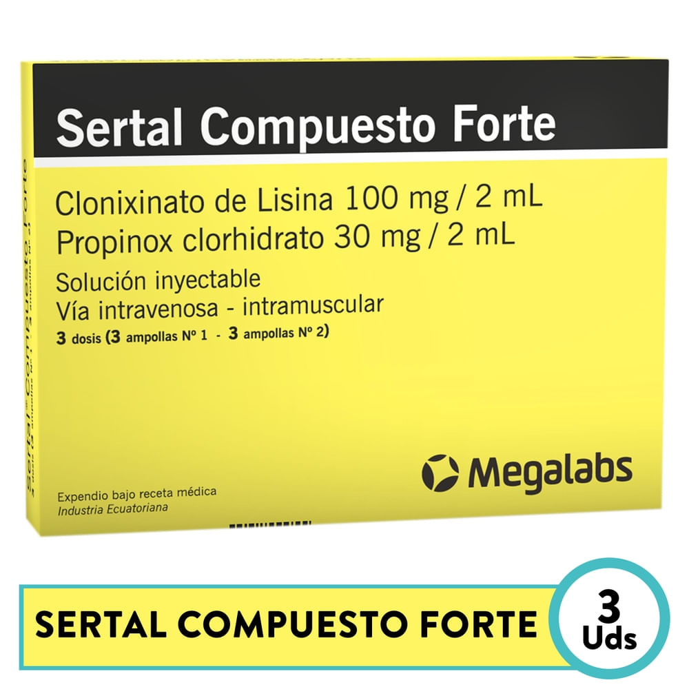 Sertal Compuesto Forte 2 ml caja 3 ampollas