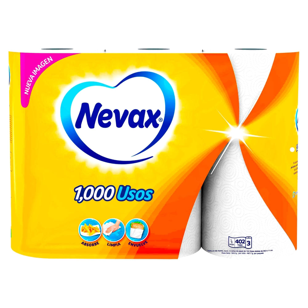 Toallas Nevax de papel mil usos - 3 uds