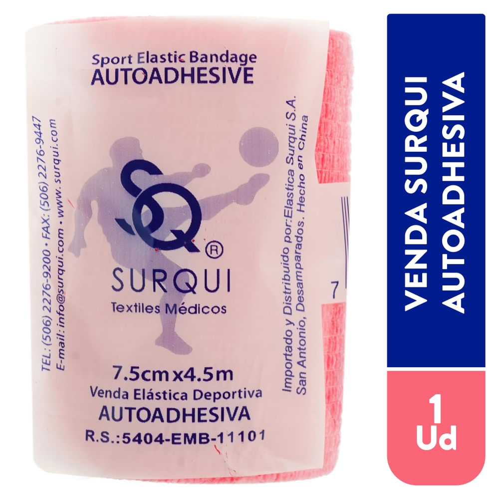 Venda Autoadhesiva Surqui 7.5cm x 4m Rosada (precio por unidad)