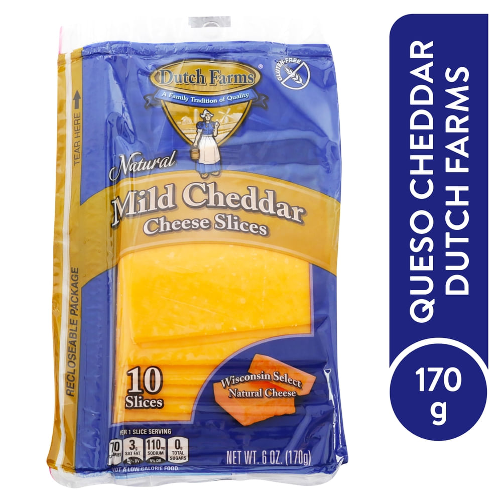 Dutchfarmscheddar10slice 170 Ea