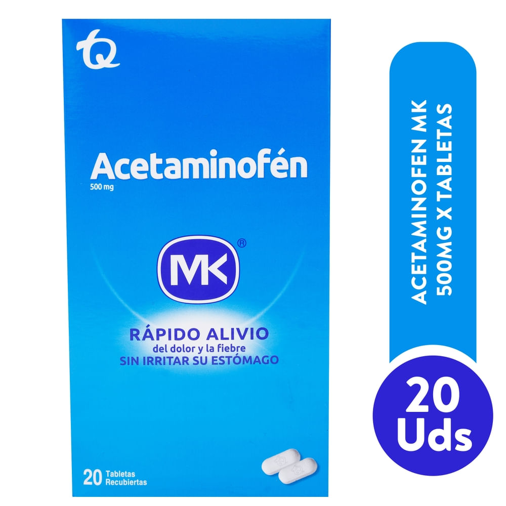 Acetaminofén MK 500 mg x20