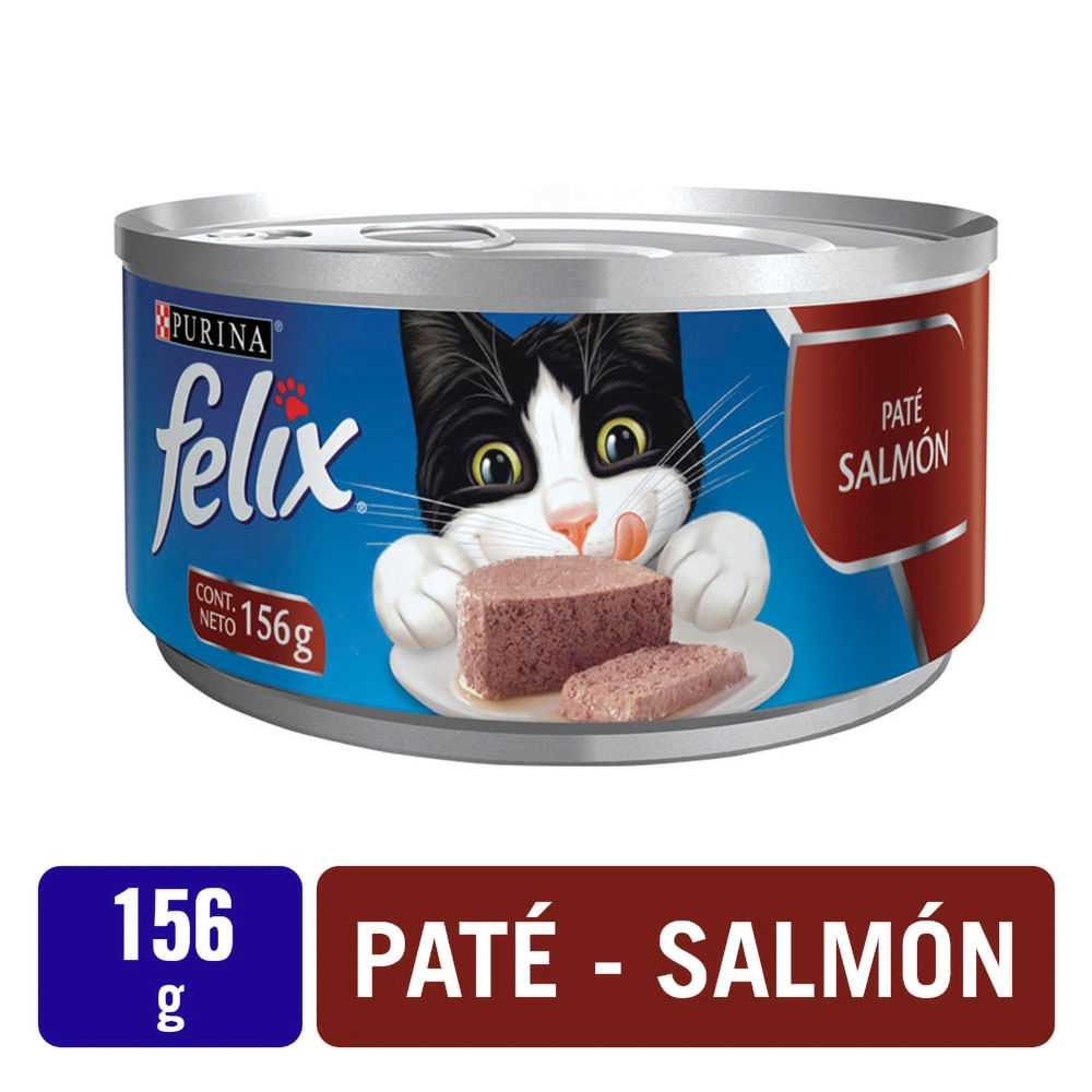 Alimento húmedo para Gatos Felix Paté Salmón - 156 g