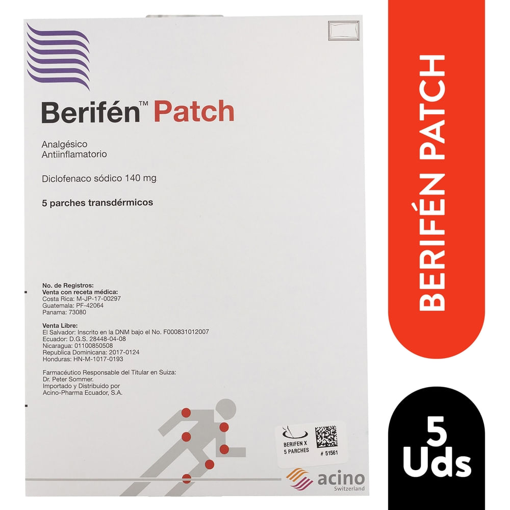 Berifén diclofenaco 140 mg