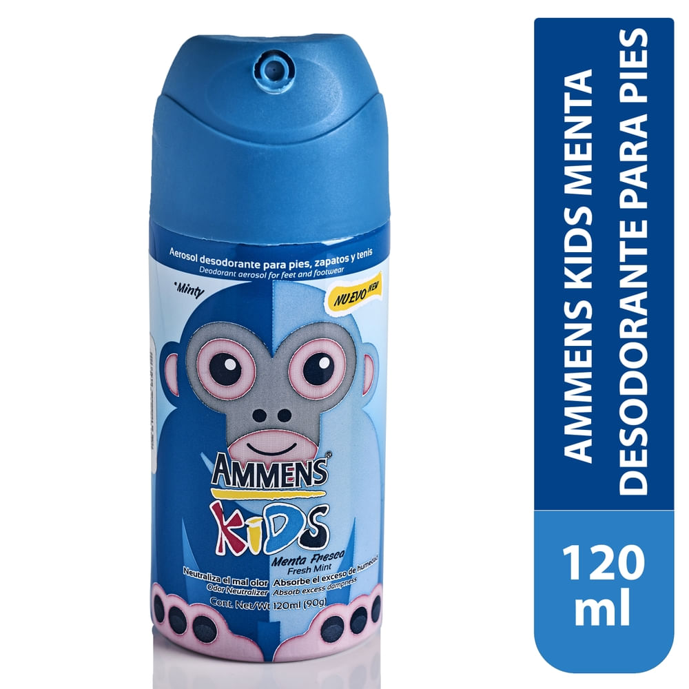 Desodorante Ammens Kids Para Pies en aerosol aroma menta - 120 ml