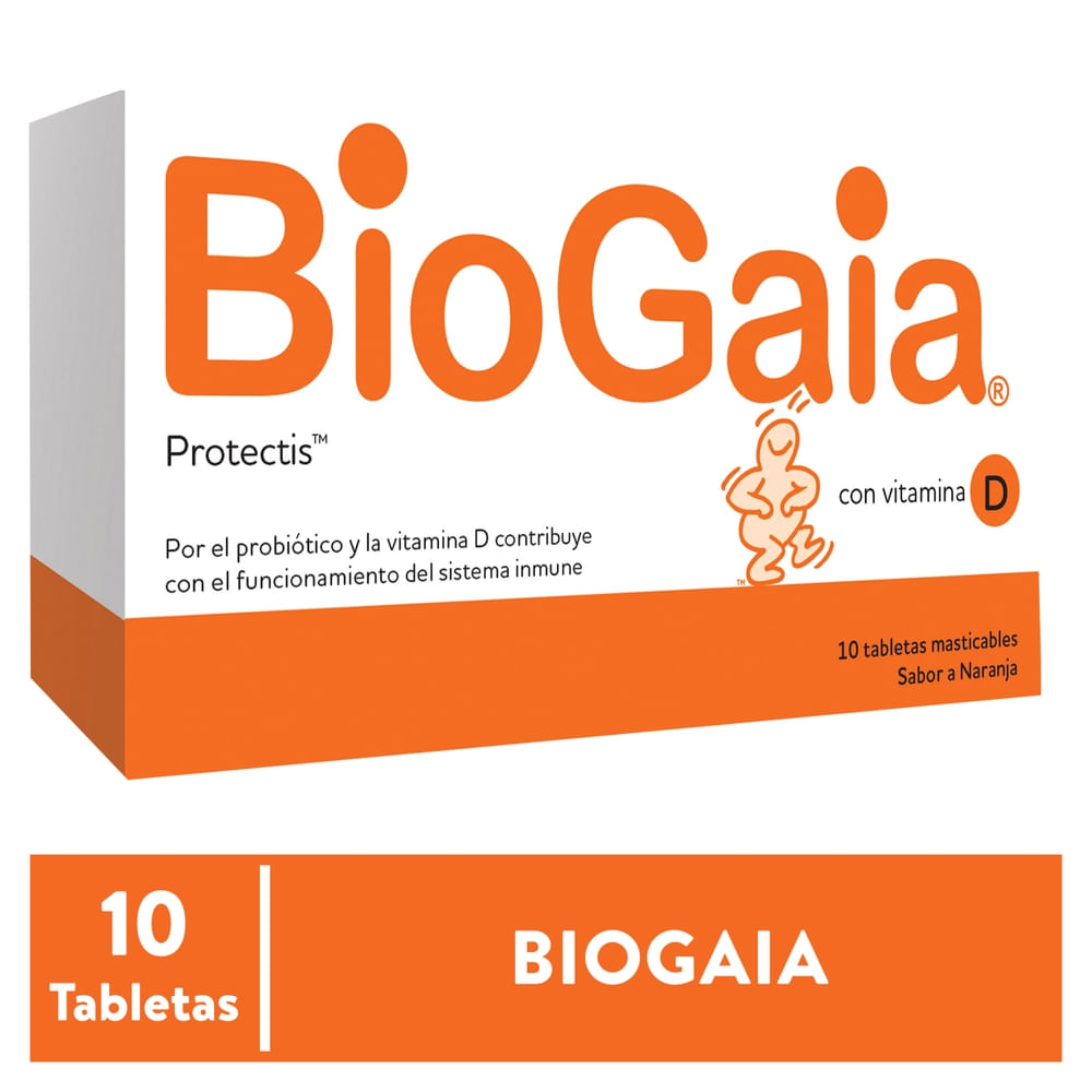 Masticables Abbott Biogaia Con Vitamida D Sabor Naranja - 10 Tabletas